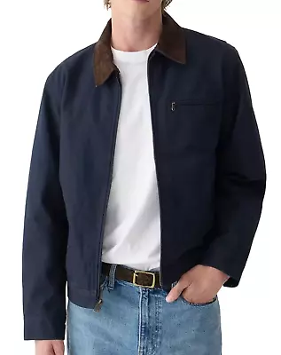 New Wallace & Barnes X J.crew Navy Blue Canvas Work Jacket Coat Xl Bj061 • $139.99