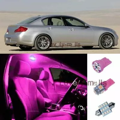 6Pcs Pink Dome/Door Lights Interior LED Package Kit For Infiniti G35 2003-2008 T • $9.79