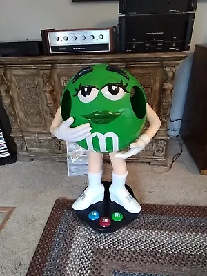 M&M Green Female Candy Character 38’’ Store Display On Wheels Rare • $299.95