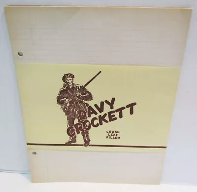 DAVY CROCKETT LOOSE LEAF FILLER NOTEBOOK PAPER UNUSED PACK VINTAGE C. 1950's • $11.99