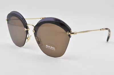 Miu Miu Sunglasses MU 53SS VX29L1 Transparent Violet Size 63-16-140 • $126