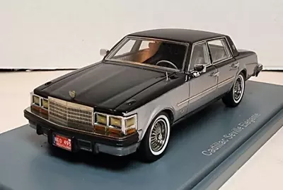 Neo Scale Models 1:43 1978 Cadillac Seville Eleganté Platinum & Sable Black RARE • $269