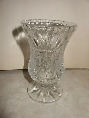 Vintage Kristal Zajecar Small Footed Vase 24% Lead Crystal Made In Yugoslavia • $18.95