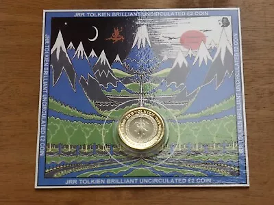 2023 JRR TOLKIEN £2 Coin Comes With  Display Card. Great Gift For LOTR Fan. • £34.99