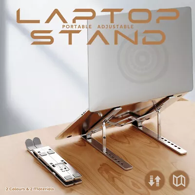 Ergonomic Portable Adjustable Laptop Stand Foldable Desktop Tripod Tray Holder • $8.75
