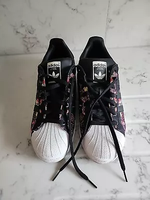 Adidas Women's Originals Superstar 80's Leppard Print & Flowers Trainers  UK 8  • £25