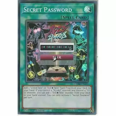 GEIM-EN020 Secret Password | 1st Edition | Super Rare YuGiOh Trading Card Spell • £1.20