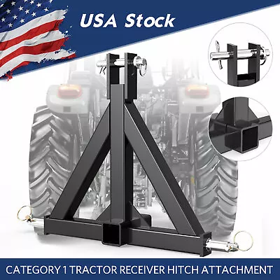 3 Point 2  Receiver Trailer Hitch Drawbar Adapter Category One Tractor Kubota • $58.99