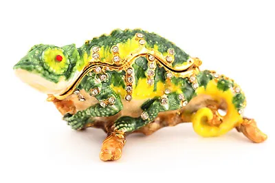 Chameleon Jewelry Trinket Box Decorative Animal Cute Gift Lizard Retile 02029 • $11.99