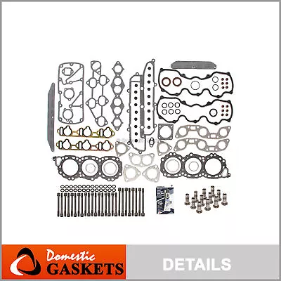 Head Gasket Set Bolts Lifters Fit 86-95 Nissan Mercury Infiniti 3.0 SOHC VG30E • $129.28