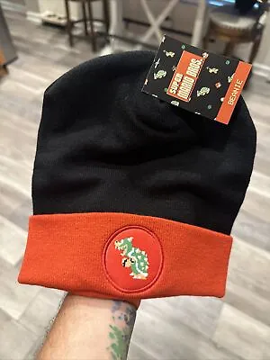 NES Super Mario Brothers Bowser Beanie Black Red Unisex CultureFly New One Size • $14.97