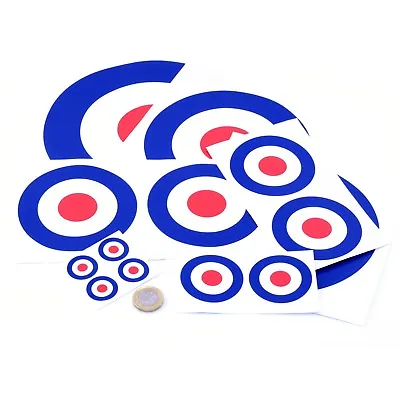 RAF Roundel Mod Stickers Choice Of Sizes Scooter The Who Vespa Vinyl Decals • £1.99