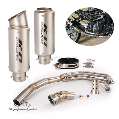 For Kawasaki Z400 Ninja 400 2017-2022 Full System Exhuast Tips Front Header Pipe • $211.67