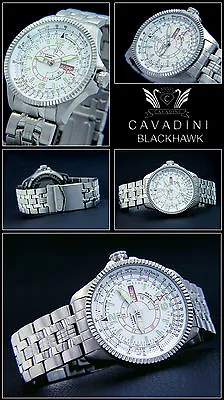 Cavadini Automatic Watch Aviator Men's Watch Japanese Caliber Stainless Steel • £115.34