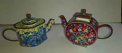 Two Trade Aid Enamel Tea Pots Miniature • £15