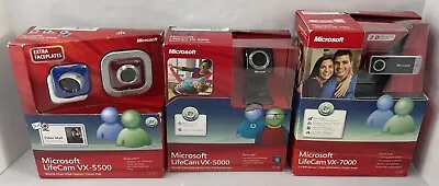 Microsoft Lifecam VX 5000 5500 & 7000 Windows Messenger MSN Camera Lot VISTA • $44.99