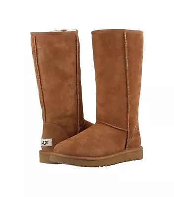 Women UGG Classic Tall II Boot 1016224 Chestnut Brown Suede Authentic New Size 8 • $169.99