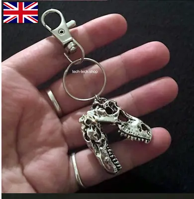 £4.85 • Buy Dinosaur Skull Jurassic Park World T Rex Keyring Fossil Key Ring Free Gift Bag