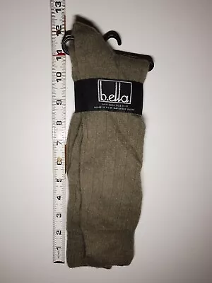 Men's Cashmere Blend Socks B.ella Sz 10-13 Olive Green  • $18