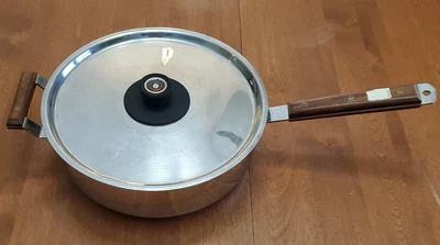 $62.99 • Buy Vintage Cuisinart France Stainless Steel Teak 10  Skillet Pan W/ Lid