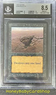 MTG Limited Edition Alpha 1993 Sinkhole BGS 8.5 NM/MT+ Old School 93/94 • $314.95