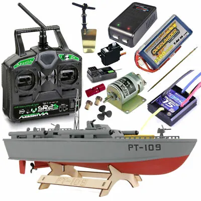 £209.99 • Buy Wooden Boat Model Kit Radio Control RC Bundle Radio, Battery, Motor, Charger Etc