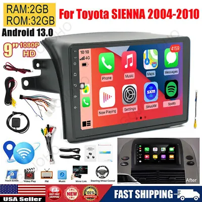 For Toyota Sienna 2004-2010 Android 13 Car Radio Stereo GPS Player Apple CarPlay • $123.19