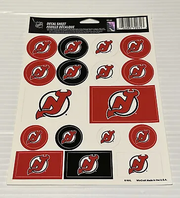 NHL New Jersey Devils Vinyl Decal Sheet 5 X7  Vinyl Licensed  • $6.79