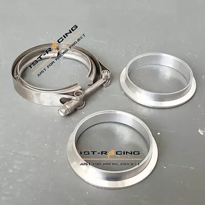 3.5  V-Band Clamp ID=89mm Aluminum Flange+SUS304 Clamp Kit Universal  3-1/2  • $31.01