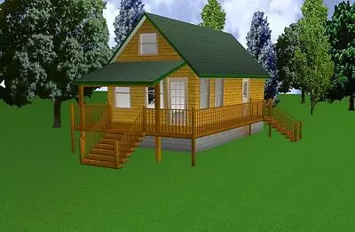 16x30 Cabin W/Loft Plans Package Blueprints & Material List • $49.95