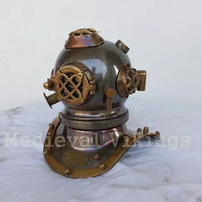 Hallowee Copper Brass Mini Divers Diving Helmet Vintage US Navy Mark V Deep Sea • $79.12