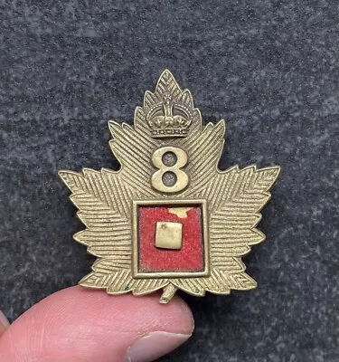 Genuine Canada 8th Canadian Railway Troops CEF Cap Badge Gaunt Tablet • $138.96