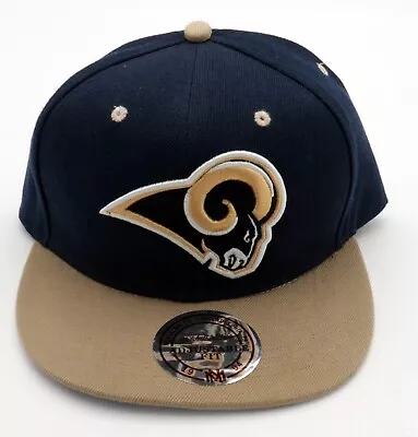 Mitchell & Ness NFL Los Angeles Rams Tan Blue Logo SnapBack Cap Hat • $12