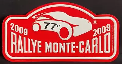 Monte Carlo Rallye Wrc Rally 2009 77e Presse Plate Sign Plaque Monaco • £125