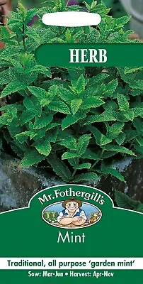 Mint Seeds By Mr Fothergill's Herb Seeds FREE UK DELIVERY Mentha Spicata • £2.89