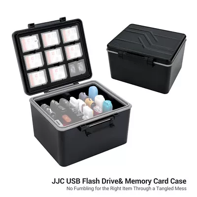 JJC USB Flash Drive Holder Storage Memory Stick U Disk SD TF Card Case Organizer • $26.98