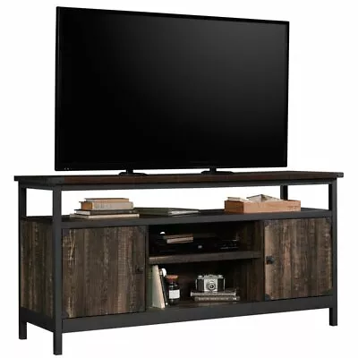 Sauder Steel River Engineered Wood TV Stand In Carbon Oak/Black • $230.66