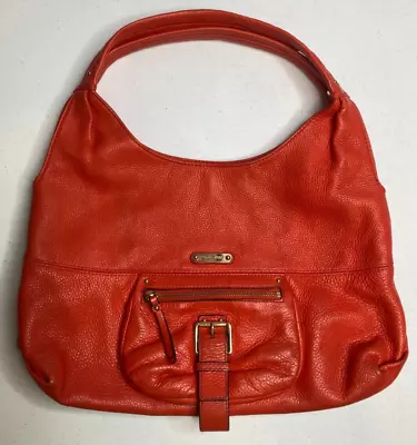 Michael Kors Orange Purse Hand Bag Satchel Shoulder Buckle Zipper • $24.95