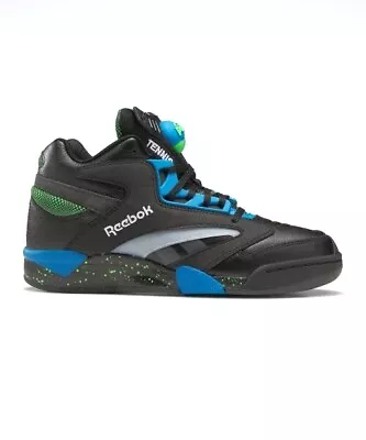 REEBOK SHAQ VICTORY PUMP BASKETBALL CORE BLACK ENERGY BLUE Shoes H06491 • $285.67