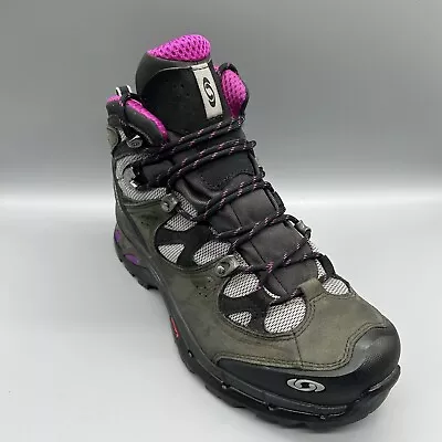 Salomon Comet 3D GTX Gore-Tex Women's Trail Hiking Boots Uk 7 Grey Purple • £79.99