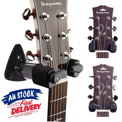 $19.59 • Buy Guitar Ukulele Bass Rack Short Slotted Hook Wall Mount Hanger Holder Bracket