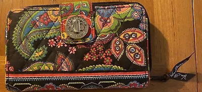 VTG Vera Bradley Symphony In Hue Large Turn Lock Wallet Winter 2009 Retired  EUC • $35