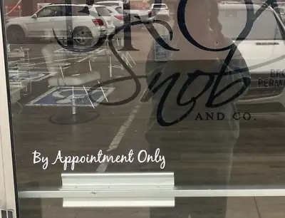 Appointment Only Business Vinyl Sticker Sign Hairdressers Spa Salon Beauty Shop • £5