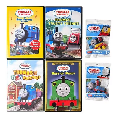 Thomas & Friends (DVD LOT OF 4) + T&F Mini Fisher-Price Collectible Trains • $17.47