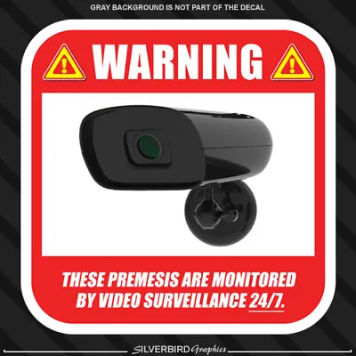 Security Camera Surveillance Stickers CCTV 3.5in Video Warning Decal Notice • $4.87