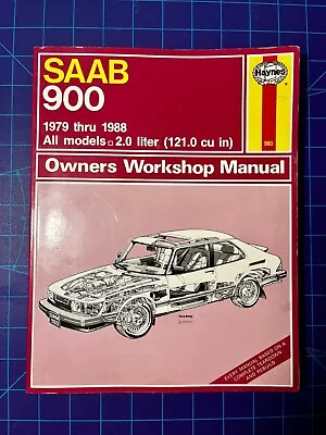 Haynes Repair Manual 980 Saab 900 1979 Thru 1988 • $12.99