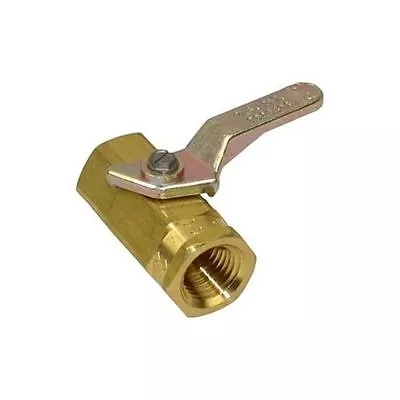 1/4  Female NPT X 1/4 Female NPT Mini Brass Ball Valve 500 Psi Made In USA • $9.99