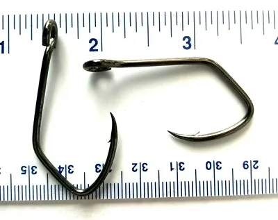 50 Matzuo 150010 Black Sickle Open Eye Siwash Fishing Hooks Size 4/0 • $13.49