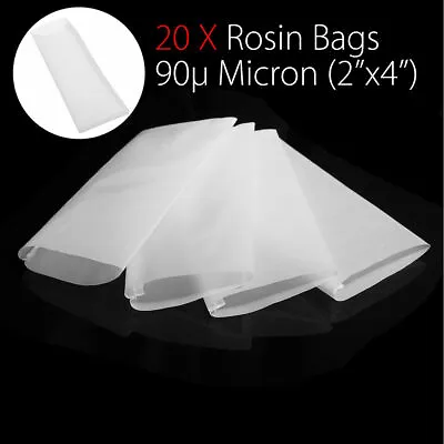 £15.59 • Buy 20Pack 90 Micron Rosin Bags Mesh Screen 2  X 4  Food Press Squish Filter Tea Bag