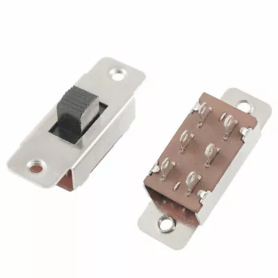 5pcs On/Off/On 3 Position DPDT 2P3T PCB Panel Slide Switch 6A/125V 3A/250V AC • $13.25